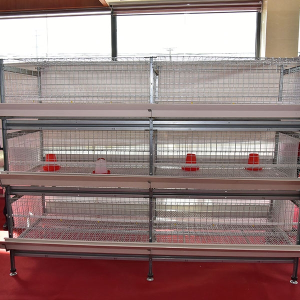 1.25m0.8m frame type double fabric slot broiler cage